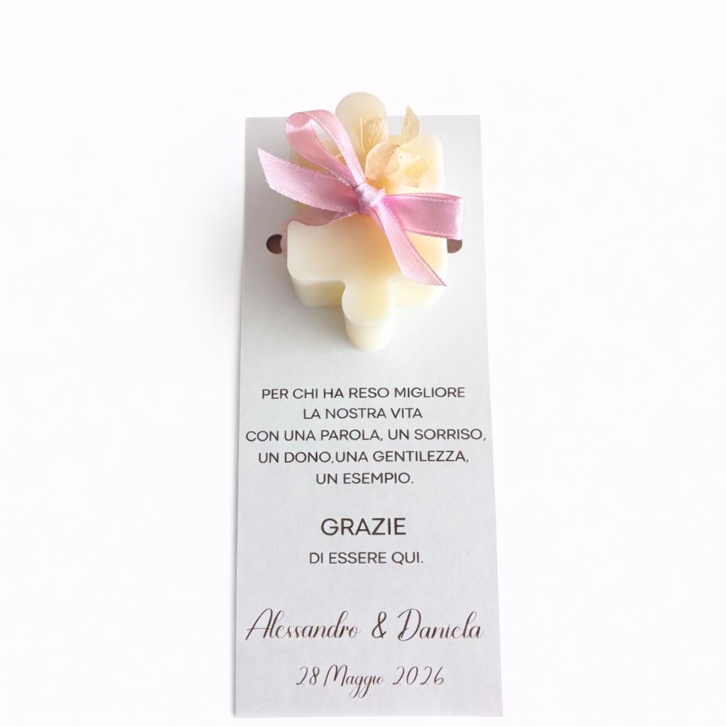 CANDELA SEGNAPOSTO CON CARTONCINO - PUZZLE