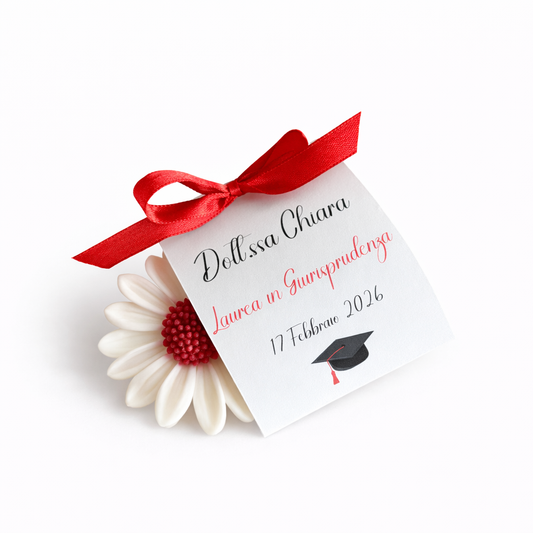 CANDELA MARGHERITA IN CARTONCINO PER LAUREA
