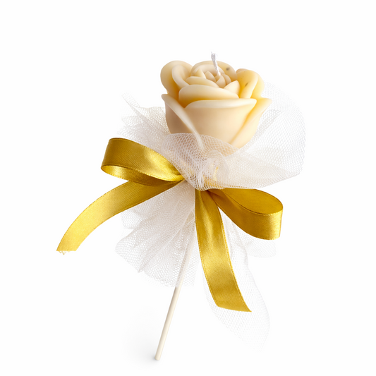 CANDELA ROSA DA 5CM CON TULLE