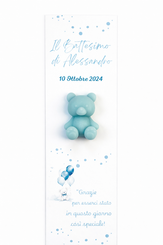 CANDELA SEGNAPOSTO CON CARTONCINO - ORSETTO