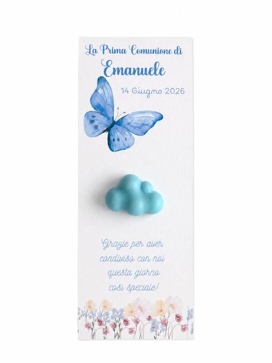 CANDELA SEGNAPOSTO CON CARTONCINO - NUVOLA