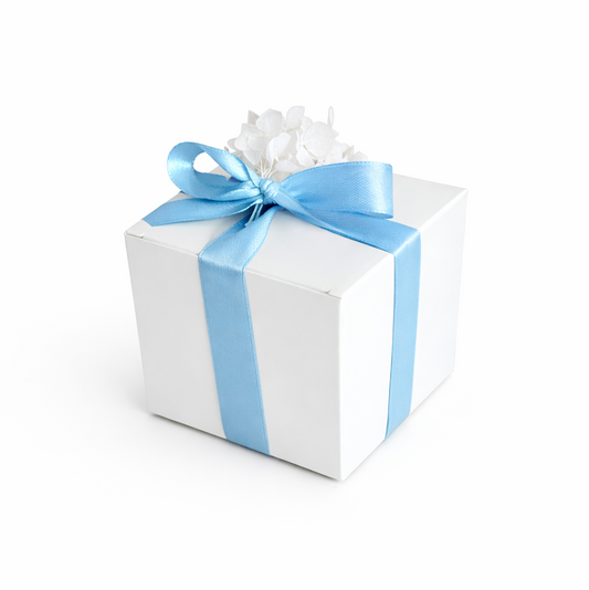 CANDELA CONTENITORE CUBO VETRO CON FARFALLA 10CM X 10 CM