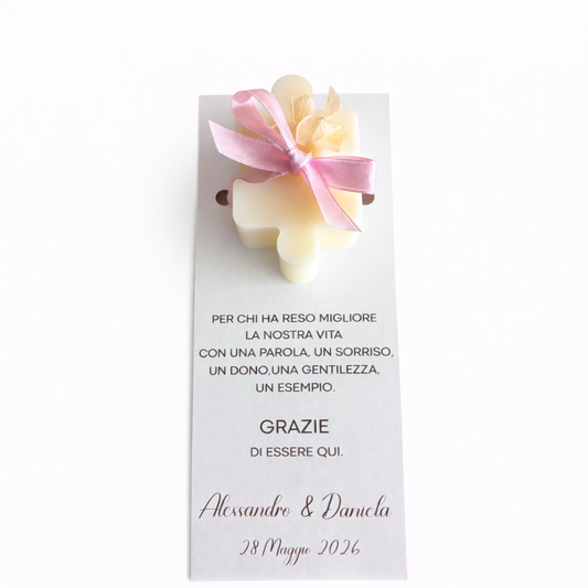 CANDELA SEGNAPOSTO CON CARTONCINO - PUZZLE