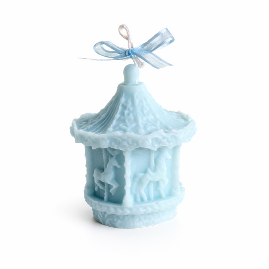 CANDELA GIOSTRINA CELESTE 8CM X 6,5