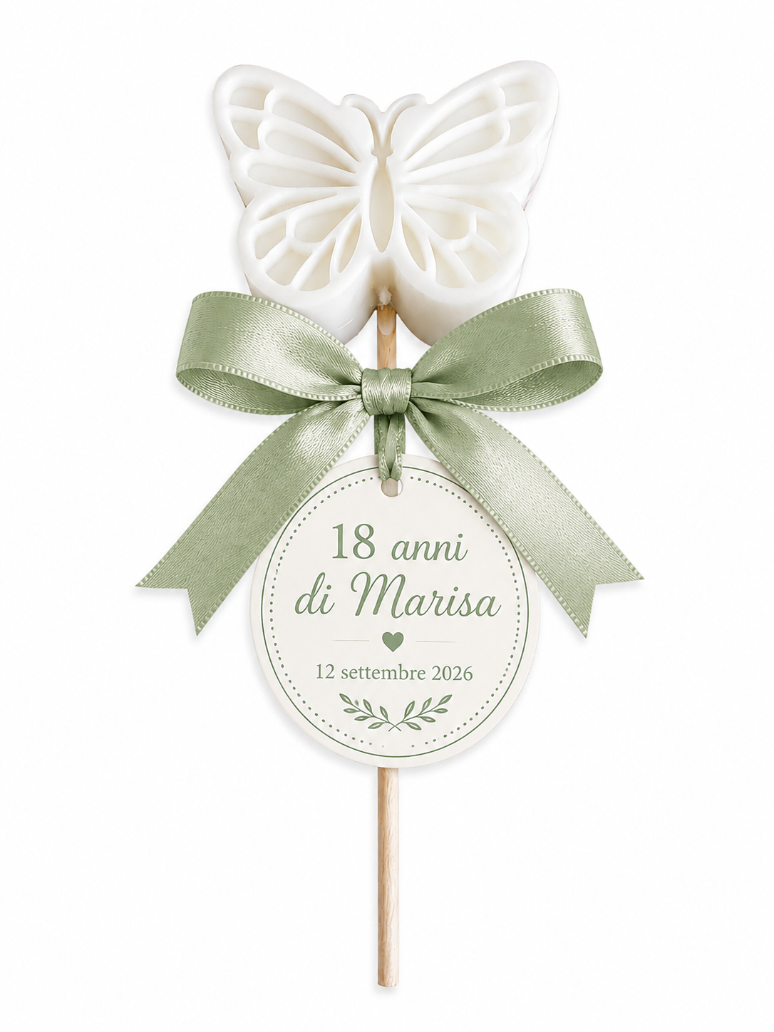 SEGNAPOSTO CANDELA MARGHERITA 5CM CON TAG